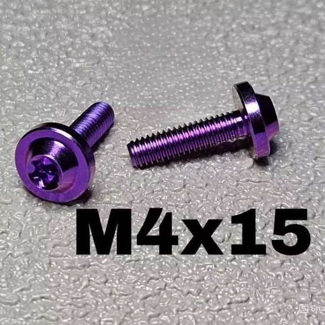 BAUT M4x15 BIG BLUE PURPLE ( M4 DRAT 6 )