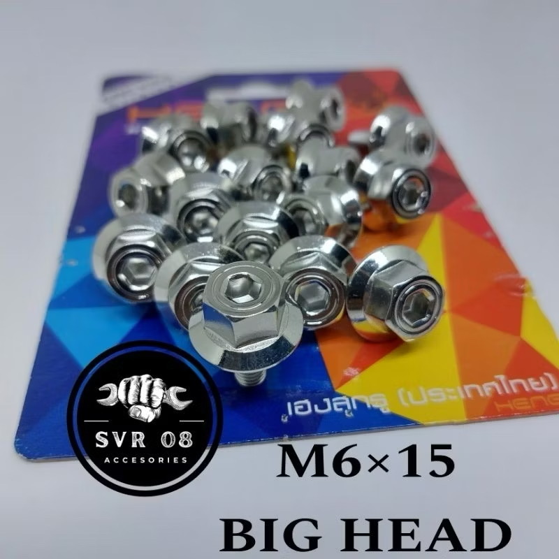 HENG BAUT M6x15 BIG HEAD TOPI 2KUNCI