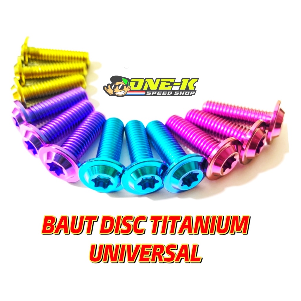 BAUT DISC TITANIUM UNIVERSAL YAMAHA HONDA UK 8x25 HARGA SATUAN