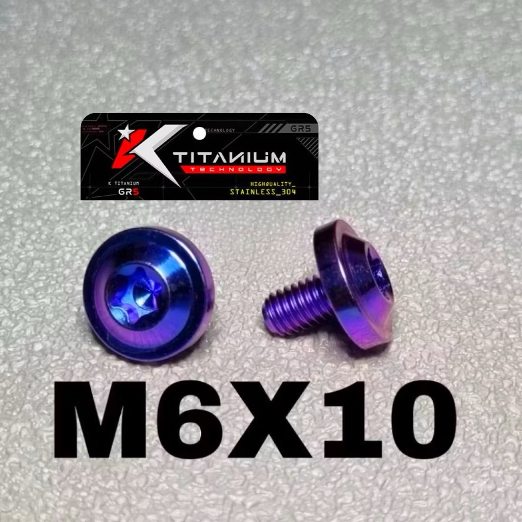 BAUT TITANIUM M6x10 BIG TITANIUM M6 ( DRAT 10 )