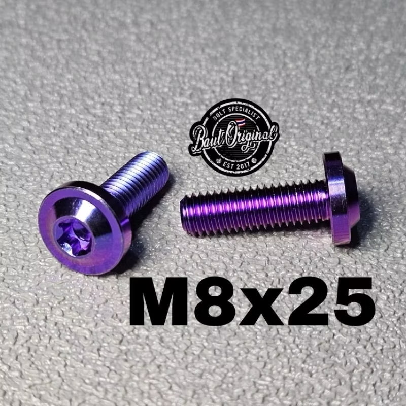 BAUT TITANIUM M8x25 BIG BLUE PURPLE GR5