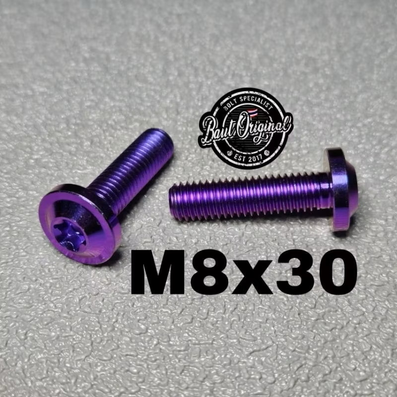 BAUT TITANIUM M8x30 BIG BLUE PURPLE GR5