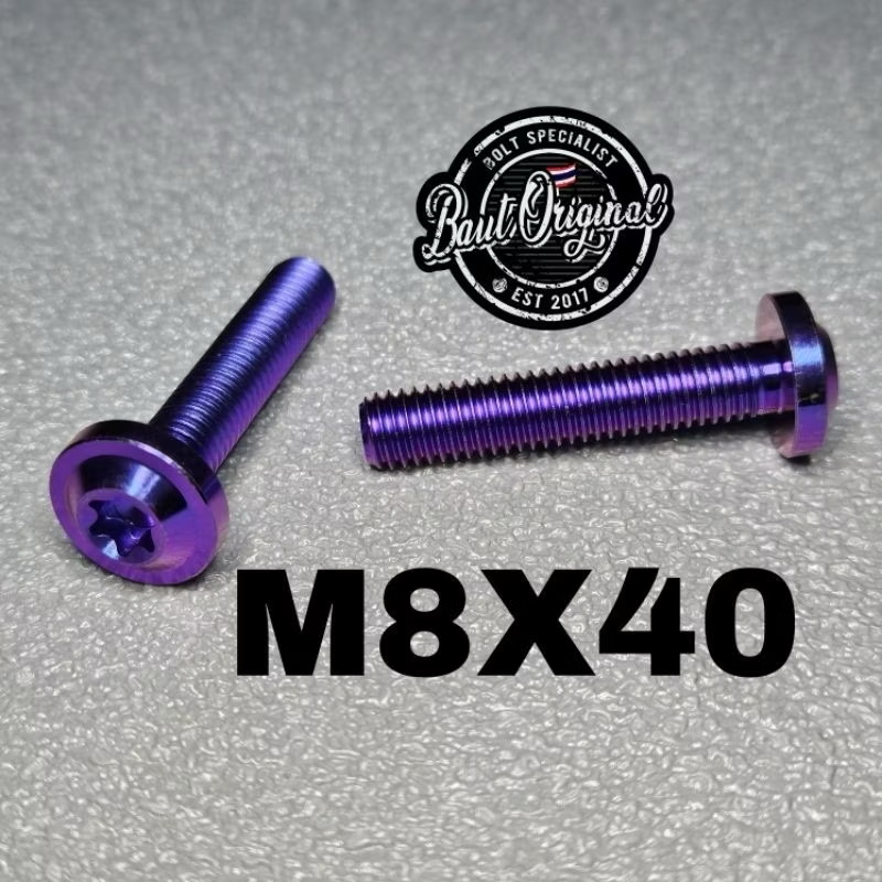 BAUT TITANIUM M8x40 BIG BLUE PURPLE GR5