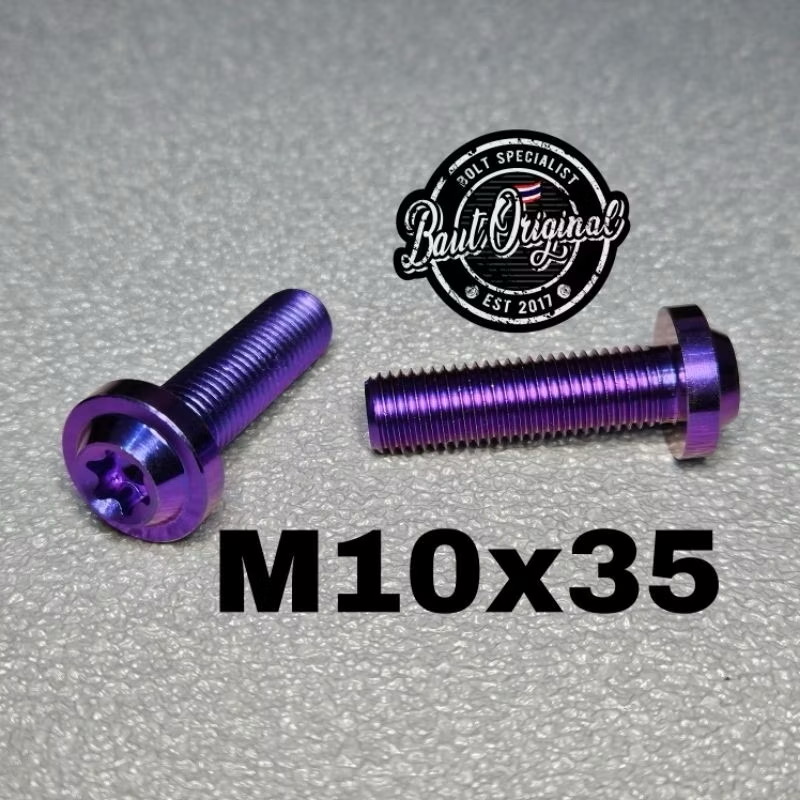 BAUT TITANIUM M10x35 BIG BLUE PURPLE GR5