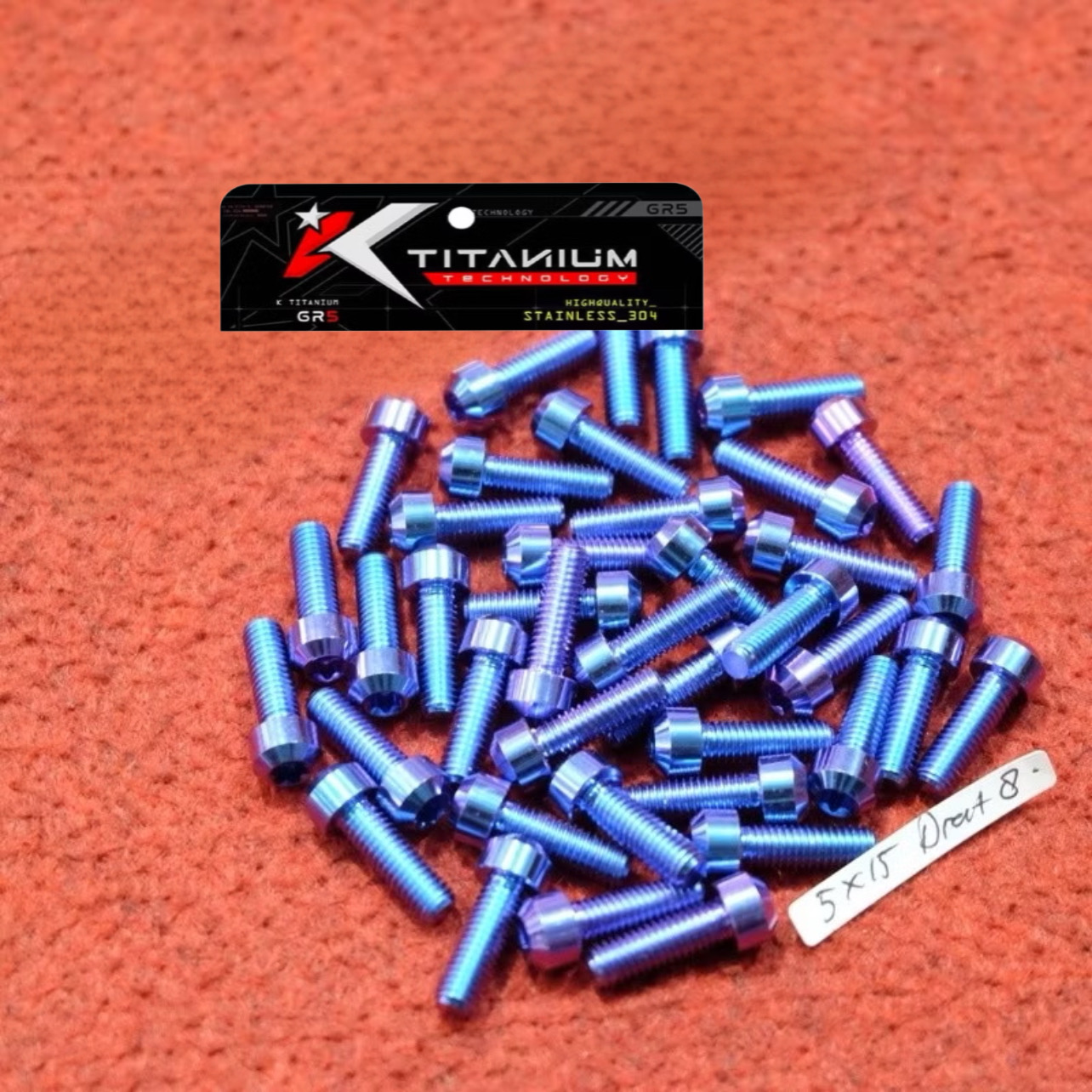 BAUT TITANIUM M5x15 SMALL BLUE PURPLE GR5