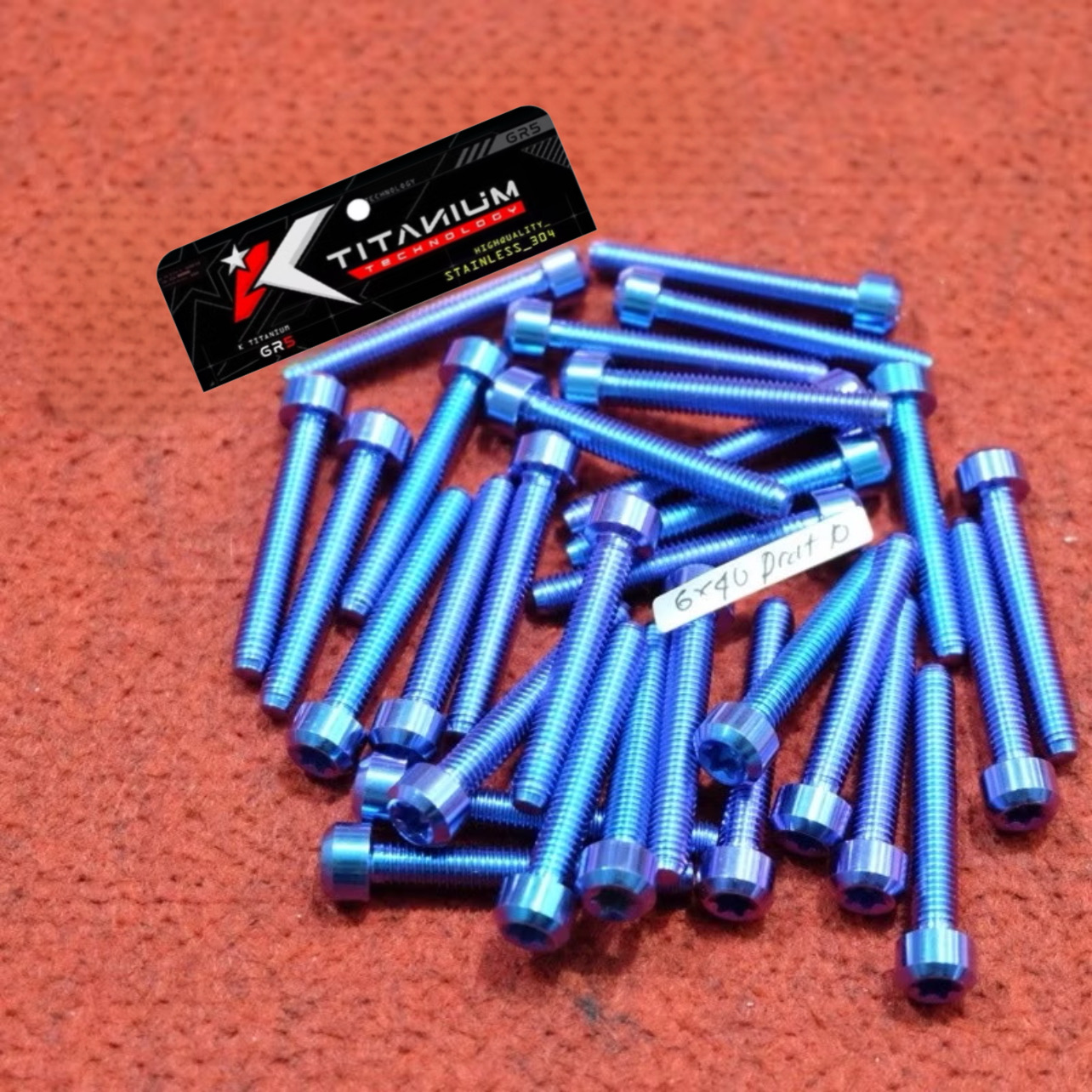 BAUT TITANIUM M6x40 SMALL BLUE PURPLE GR5